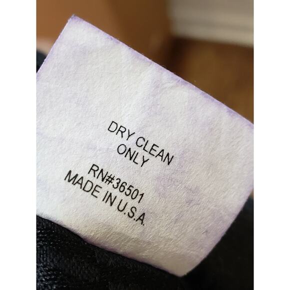 Mesmerize Trouser Pants Women's 10 Black Textured Cotton Stretch Pockets Cuffed - Picture 8 of 13